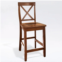 Crosley furniture x-back bar stool (set of 2), 24-inch