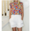 LENA sallys woven shorts in white