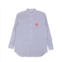 Comme Des Garcons Play blue cotton striped button down shirt