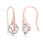 Simona sterling silver spinning round cz necklace and earring set - rose gold plated
