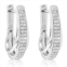 Vir Jewels 1/4 cttw diamond hoop earrings .925 sterling silver 60 stones dangle 3/4 inch