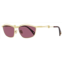Lanvin womens oval sunglasses lnv111s 718 gold/ruby 59mm