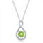 Simona sterling silver round infinity design necklace
