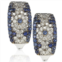 Suzy Levian sterling silver and 18k gold 1 1/2ct tgw sapphire and diamond accent abstract earrings