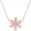 Mimi & Max 2 3/8 ct tgw morganite and diamond accent floral pendant with chain in 10k rose gold