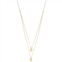 Fremada 14k yellow gold heart layered necklace (adjusts to 17 or 18 inch)