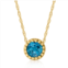 Canaria Fine Jewelry canaria london blue topaz pendant necklace in 10kt yellow gold