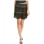 Nicole Miller jacquard garment-dyed silk-blend mini skirt