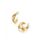 Classicharms golden wave hoop earrings