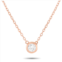 Non Branded lb exclusive 14k rose gold 0.10 ct diamond pendant necklace