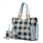 MKF Collection by Mia K bonita checker tote handbag for womens