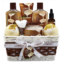 Lovery bath and body gift basket -vanilla coconut home spa - 9pc set