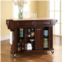 Crosley furniture kf30001ema full size kitchen cart with natural wood top
