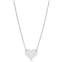 Fremada 10k white gold high polish heart necklace (18 inch)