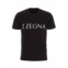 Z Zegna men large front logo short sleeve crew neck cotton t-shirt in black