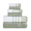 Modern Threads 6-piece quick dry white/contrast towel set reinhart