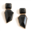 SOHI black color black stone abstract drop earrings for womens