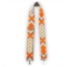 AHDORNED aztec guitar strap in cream/orange