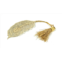 Vibhsa feather bookmark with tassel golden finish set of 6