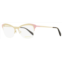 Emilio Pucci womens geometric eyeglasses ep5074 033 gold/pink/havana 53mm