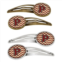 Carolines Treasures cj1061-phcs4 letter p chevron maroon & gold barrettes hair clips, set of 4