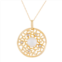 Splendid Pearls 14k yellow gold medallion pearl pendant