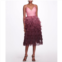 Marchesa Notte tiered ruffle gown