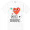 Comme Des Garcon red colorful hearts t-shirt
