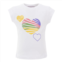 Mimi Tutu white 3 heart rainbow t-shirt
