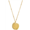 Savvy Cie Jewels 22k gold plated coin initial necklace