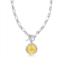 Ross-Simons italian replica bee lira coin necklace in sterling silver and 18kt gold over sterling