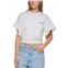 DKNY Jeans womens cropped flutter sleeves t-shirt