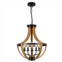 Simplie Fun 5 - light faux wood farmhouse chandelier