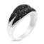 Vir Jewels 0.60 cttw black diamond wedding ring .925 sterling silver with rhodium