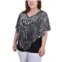 NY Collection Plus Size Sequin-Front Poncho Top