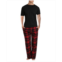 Sleep Hero Mens Short Sleeve Flannel Pajama Set