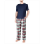 Sleep Hero Mens Short Sleeve Flannel Pajama Set