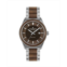 Jacques Lemans Mens Eco Power Watch with Solid Stainless Steel / Wood Inlay Strap 1-2116