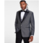 Tayion Collection Mens Classic Fit Contrast-Trim Dinner Jacket