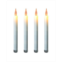 JH Specialties Inc/Lumabase Lumabase Set of 4 Flickering Amber Taper Candles