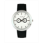 Simplify Quartz The 6100 White Dial Canvas-Overlaid Black Polyurethane Strap Watch 43mm