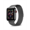 Posh Tech Mens and Womens Apple Black Stainless Steel Replacement Band 40mm