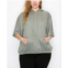 COIN 1804 Plus Size Batwing Pocket Hoodie