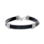 EFFY Collection EFFY Mens Leather Multi-Cord Statement Bracelet in Sterling Silver