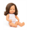 MINILAND 15 Baby Doll Caucasian Brunette Girl Set 3 Piece