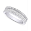 Forever Grown Diamonds Lab-Created Diamond Three-Row Band (3/4 ct. t.w.) in Sterling Silver or 14K Gold-Plated Sterling Silver