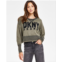DKNY Jeans Womens Crewneck Long-Sleeve Logo Sweater