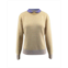 Bellemere New York Bellemere Womens Merino Tweed Pullover With Pearl Polo Collar Sweater
