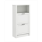 HOMCOM Shoe Storage Cabinet with Open Compartment and 2 Flip Drawers