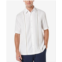 Cubavera Mens Pick Stitch Panel Short Sleeve Button-Down Shirt